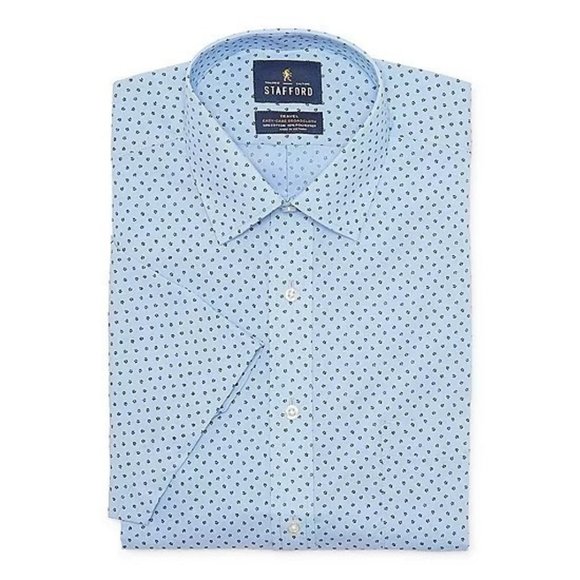 Stafford Shirts Stafford Mens Short Sleeve Travel Easycare